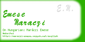 emese maraczi business card